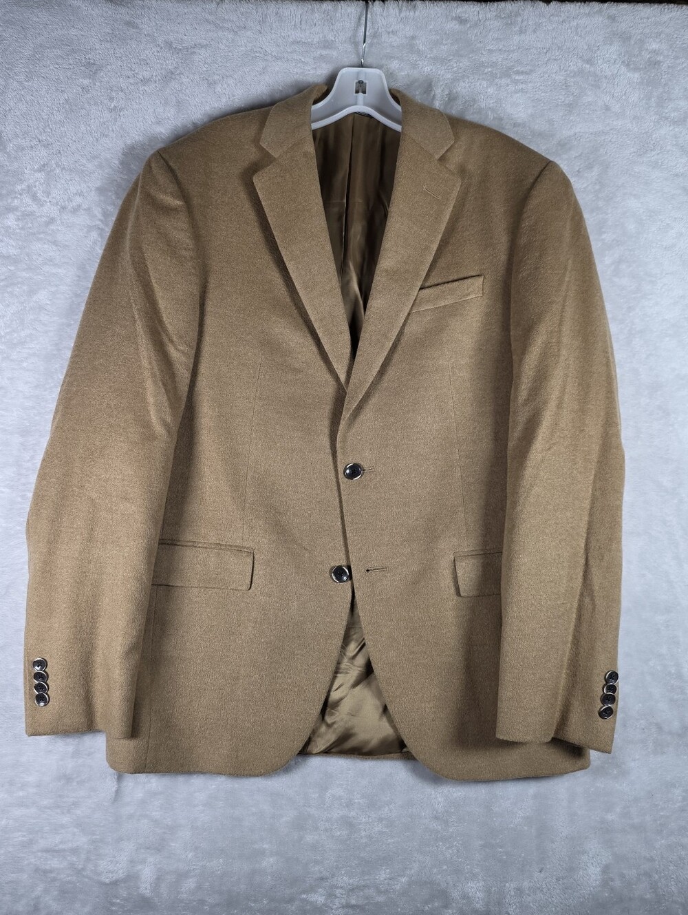 Loro Piana Saks Fifth Avenue Khaki Tan Blazer Mens 40R 100% Cashmere Sport Coat